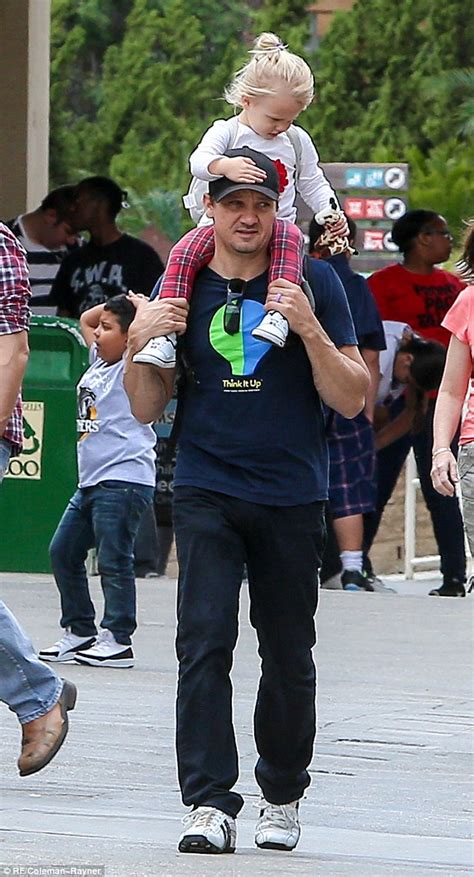 Jeremy Renner And His Adorable Daughter Ava Enjoy A Fun Day Out At The