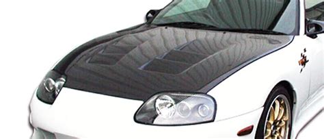 1993 1998 Toyota Supra Carbon Fiber Hoods Duraflex Body Kits