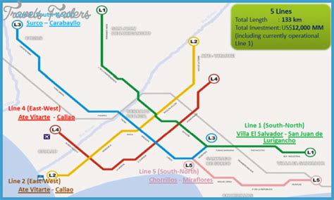 Lima Metro Map Travelsfinderscom