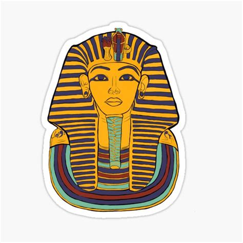 Bust Of King Tutankhamen King Tut Sticker By Kaiyybeea Redbubble