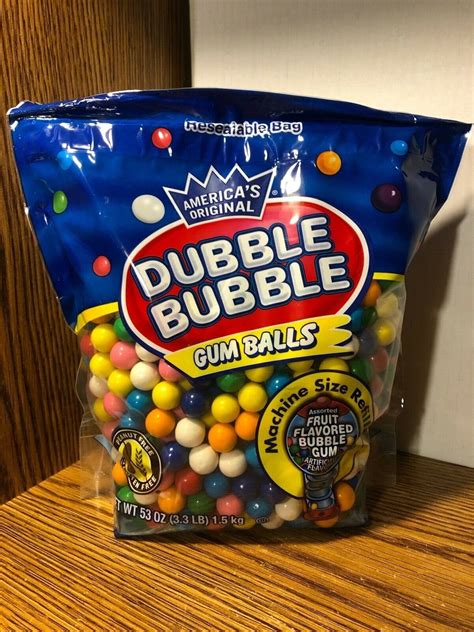 Dubble Bubble Gumball Refill 8 Flavors 12 Diameter 33 Lbs Double Gum