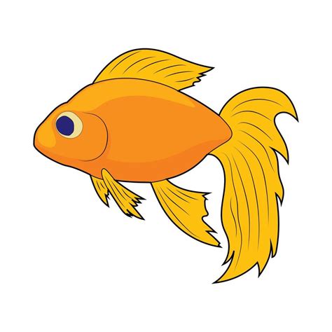 Goldfish Icon In Cartoon Style Vector Art At Vecteezy