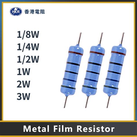 Tinned Iron Cap Cylindrical 1w Metal Film Fixed Resistor From China