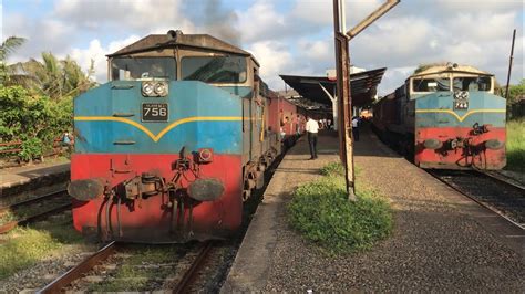 Sri Lanka Railways M4 Matara Kandy Xpress And Bangadeniya Office Train