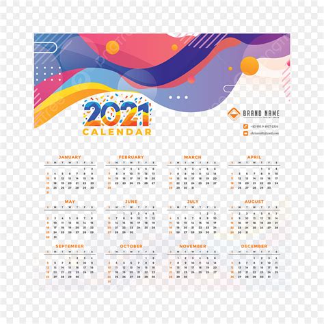 Gambar Desain Template Kalender 2021 Kalender 2021 Kalender Tahunan