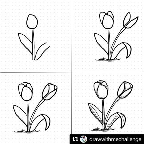 Cute Tulip Doodle Posted Over At Drawwithmechallenge This Is A Great Doodle To Add At The