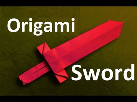 Origami Swordeasy Paper Sword Folding Instructionshow To Make An