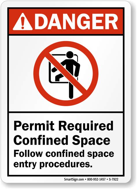 Confined Space Entry Sign