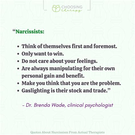 Quotes About Narcissism From Actual Therapists Choosing Therapy