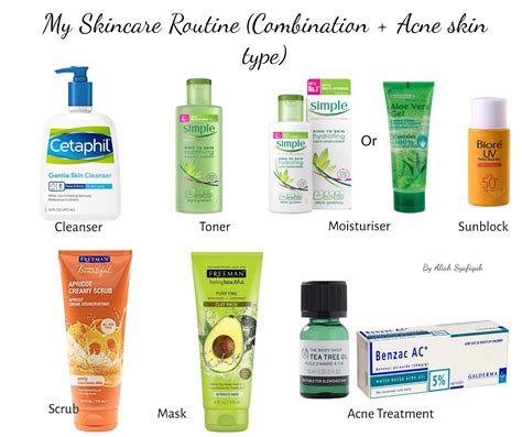 My Skincare Routine Combination And Acne Skin Aliah Syafiqah