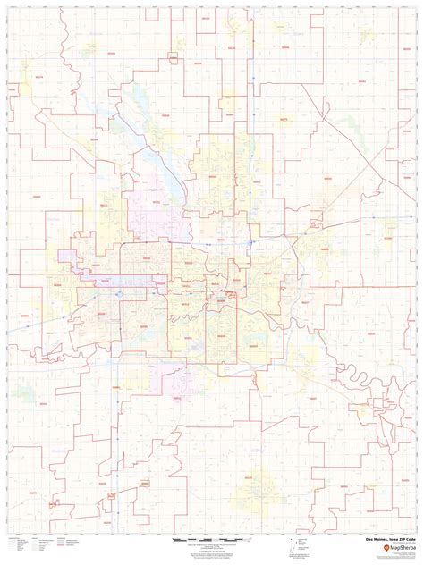 Des Moines Zip Code Map Iowa