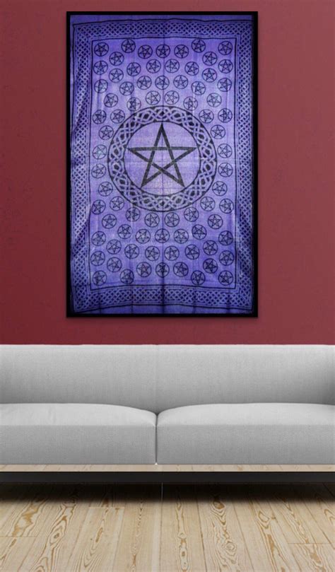 Pentacle Altar Pentagram Tapestry Wiccan Tapestry Witchy Bedding