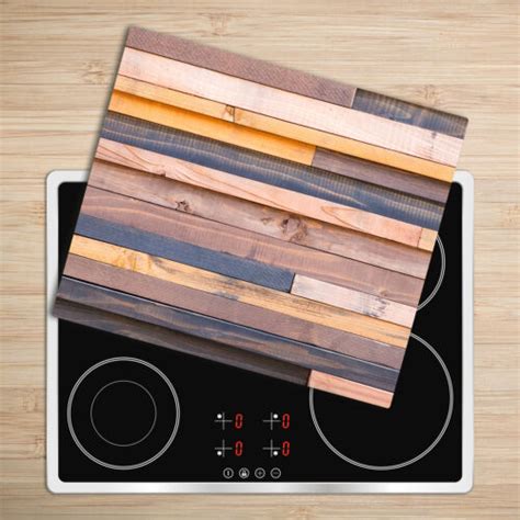 Tulup Glass Worktop Saver Splashback Chopping Board 60x52cm Wooden Wall Ebay