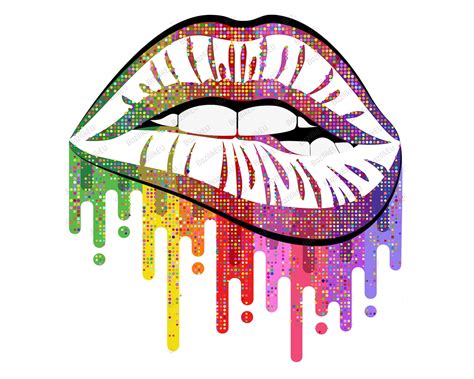 Rainbow Glitter Lips Svg Dripping Lips Lip Print Sexy Etsy My Xxx Hot Girl
