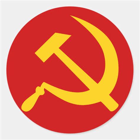 Communist Ussr Russian Hammer And Sickle Classic Round Sticker Zazzle