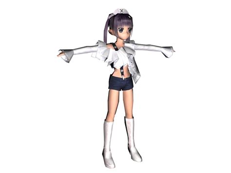 Anime Girl Character 3d Model 3ds Max Files Free Download Modeling