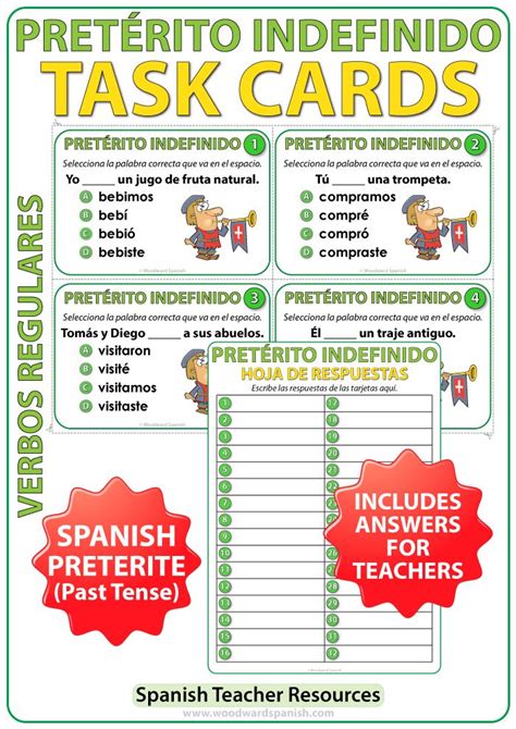 Task Cards To Practice The Conjugation Of Regular Spanish Verbs In The