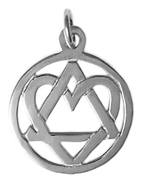 Sterling Silver Aa Heart Triangle Pendant