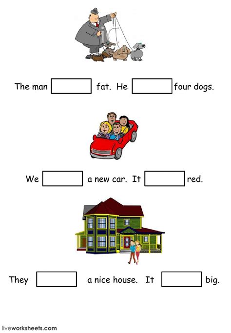 Have, Has, Am, Is, Are - Interactive worksheet
