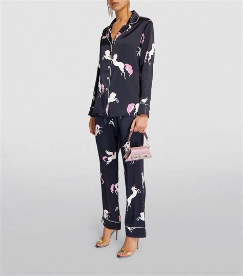 Olivia Von Halle Silk Lila Pyjama Set Harrods Ca