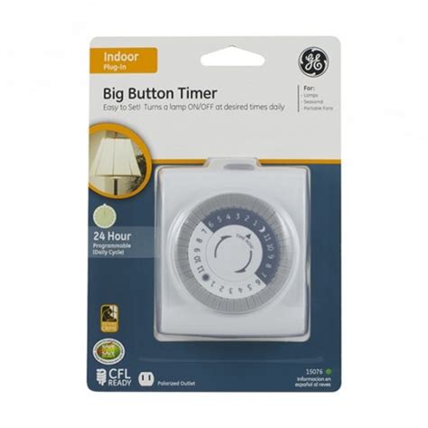 Ge 24 Hour Big Button Mechanical Timer White Gw Partners