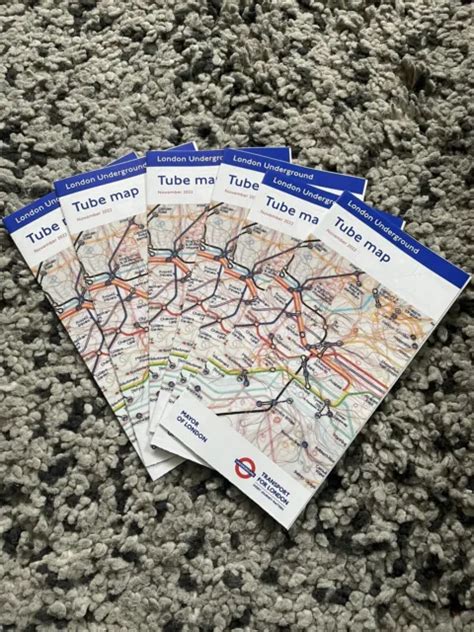 LONDON UNDERGROUND TUBE Map BRAND NEW Pack Of 10 November 2022