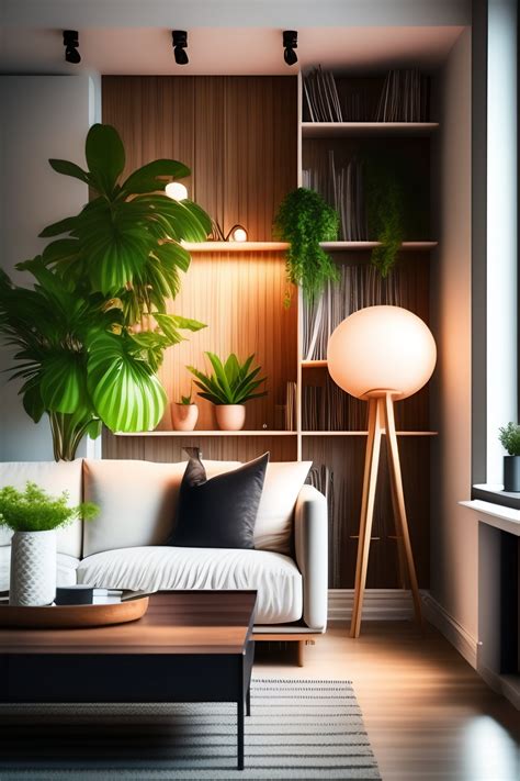 Lexica - Living room interior design with style of japandi, light, ikea