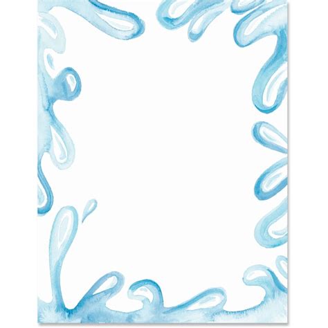 Aqua Splash Border Papers Borders For Paper Scrapbook Frames Page