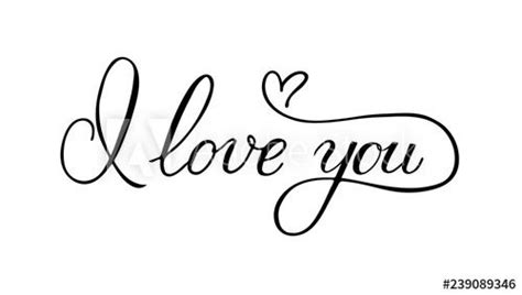 I Love You Calligraphy