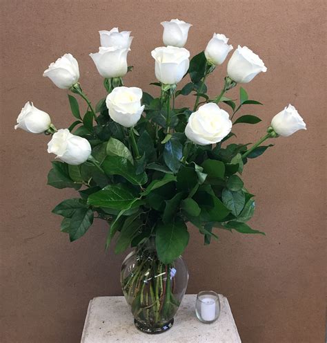 1 Dozen White Roses In Peabody Ma Evans Flowers