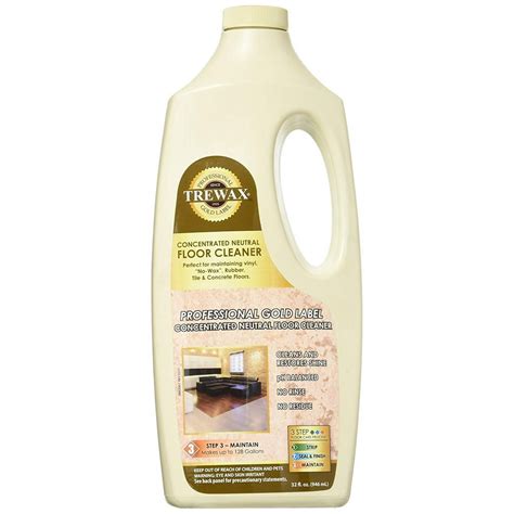 Trewax Vinyl Rubber And No Wax Neutral Floor Cleaner 32 Ounce