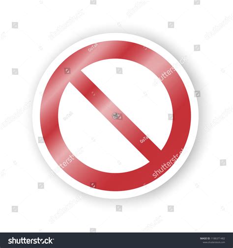 Sign Ban Prohibition No Sign No Stock Vector Royalty Free 1188371482