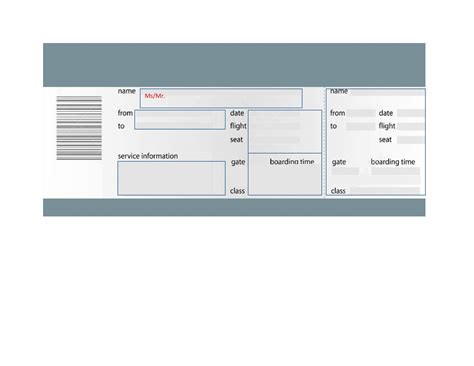 Boarding Pass Template Free For Your Needs