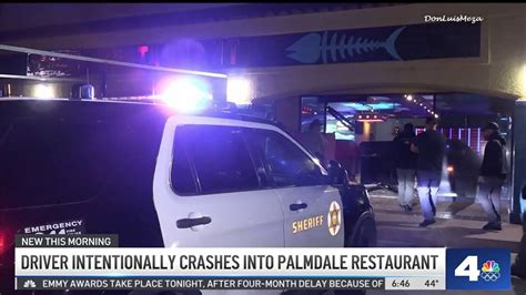 Suv Driver Crashes Into Palmdale Restaurant Youtube