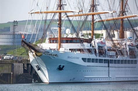 Spectacular Cruise Ship Sea Cloud Spirit 138 M In Peterhead Bay