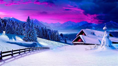 Snowy Mountain Landscape Hd Wallpaper Backiee