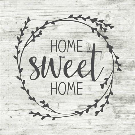 Home Sweet Home Vinyl Stencil Wreath Stencil Home Sweet Home Etsy