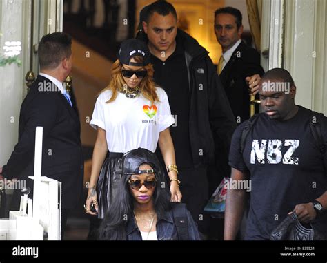 Rihanna Leaves The Amstel Hotel In Amsterdam Wearing A High Fashion