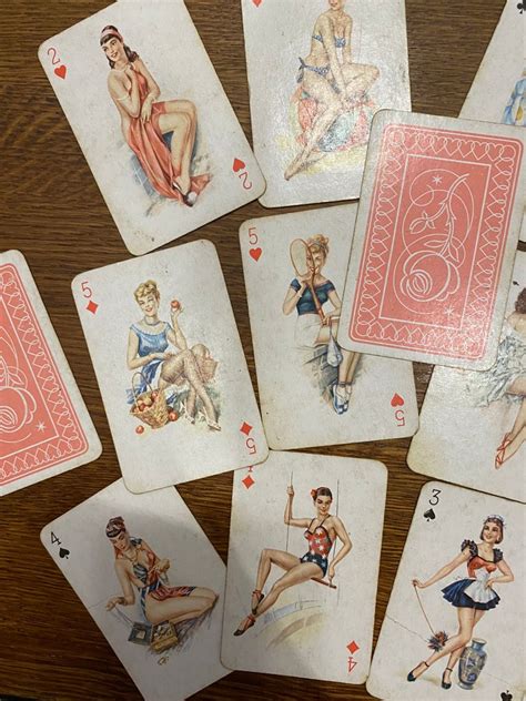 Vintage Pin Up Girls Playing Cards Deck Of Cards Pin Up