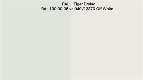 RAL RAL 130 90 05 Vs Tiger Drylac 049 13370 Off White Side By Side