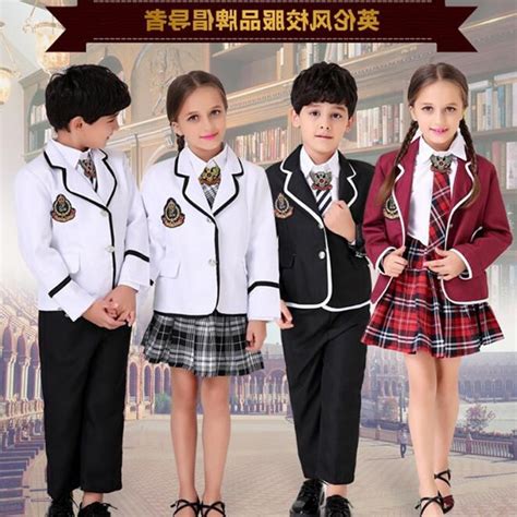 4 Pcs Childrens School Uniform Clothing Boys Long Sleeved Chorus Of