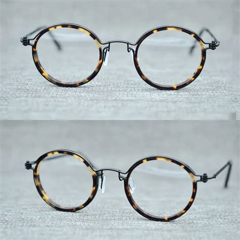Brand Vintage Handmade Acetate Frame Eyeglasses Men Women Titanium Retro Round Glasses Frame