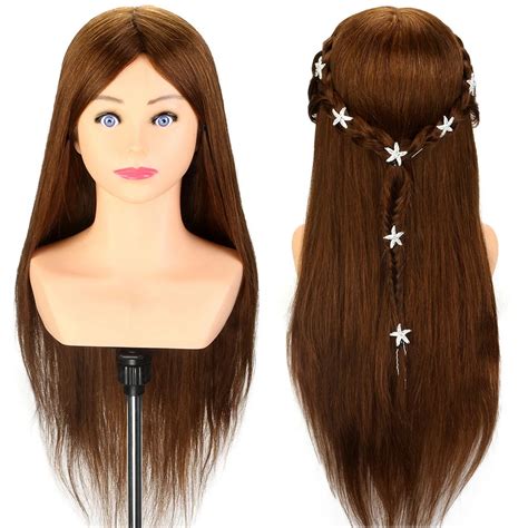 Salon 24 Long Hair 100 Real Human Hair Training Head Styling Head