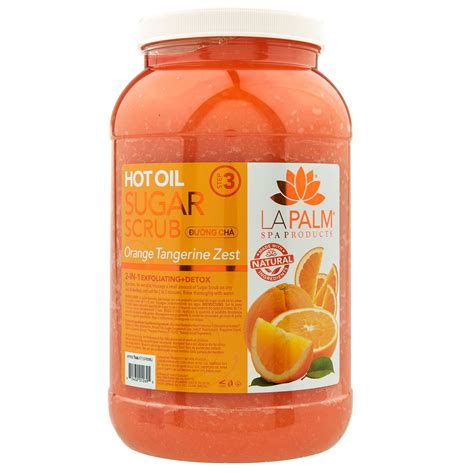 La Palm Hot Oil Sugar Scrub Orange Tangerine Zest Gallon