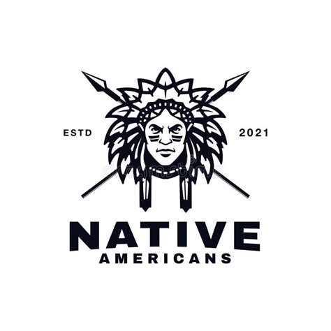 Native American Logo Design Inspiration Stock Vector Illustration Of