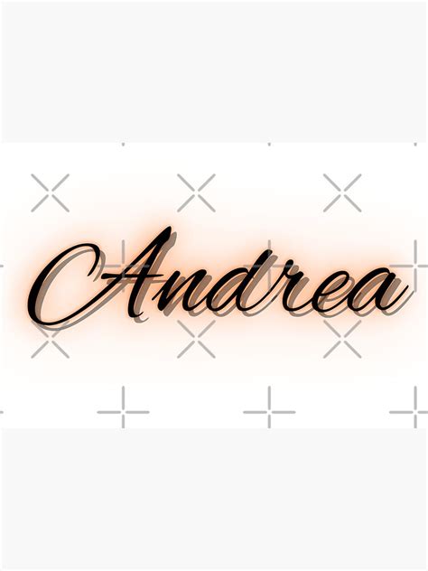 Andrea Names In Orange Poster For Sale By Auroragalavis Redbubble