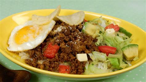 Taco Rice Recipe Okinawan Taco Fillings Served On Rice Cooking With Dog