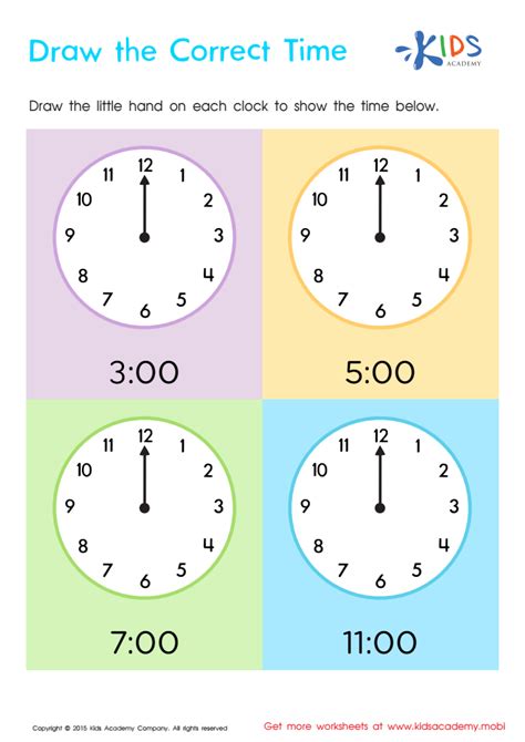 Kindergarten Telling Time Worksheets Free Learning To Tell Time