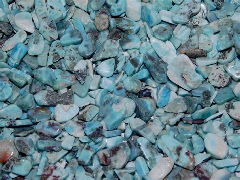 500cts Natural Sky Blue Caribbean Larimar Tumble Stone Rare Loose