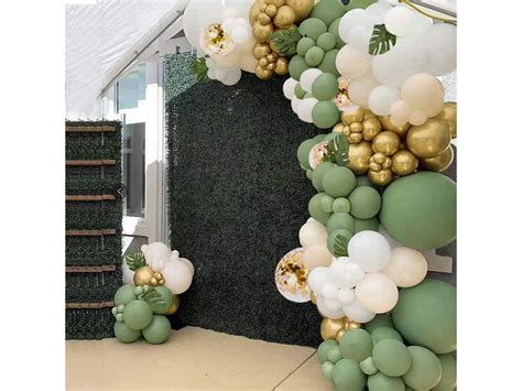 Olive Green Balloon Garland Arch Kit 132pcs Artificial Palm Etsy